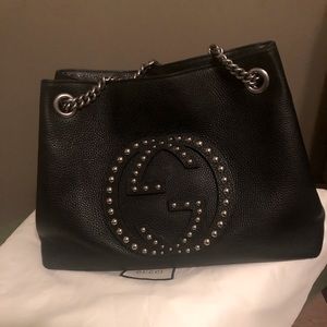 Gucci Calfskin Pebbled Handbag